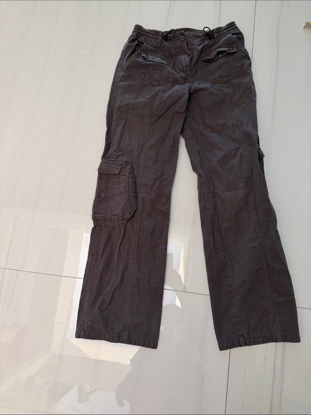 Brandy Melville Dark Gray Drawstring Cargo Pants